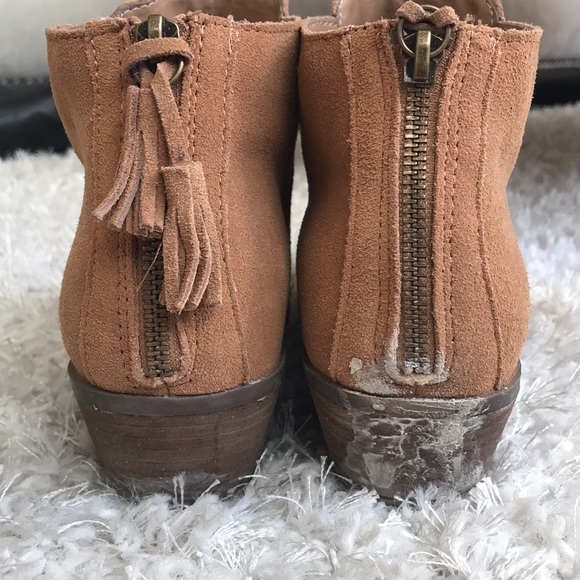Apri Brown Fringe Booties - Picture 6 of 7